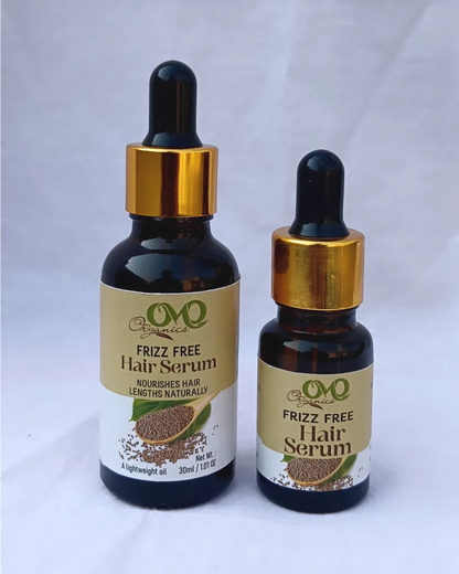 Frizz Free Hair Serum two bottles with white background