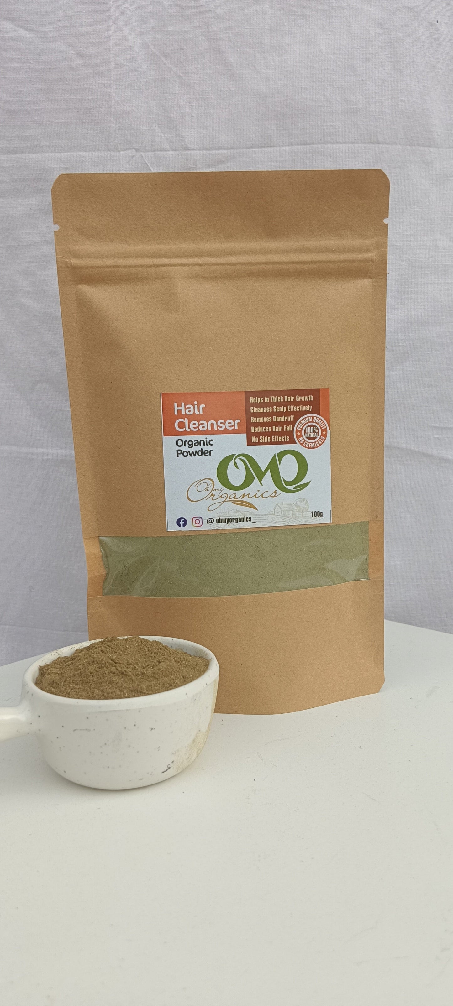 Hair Cleanser pack with white background 