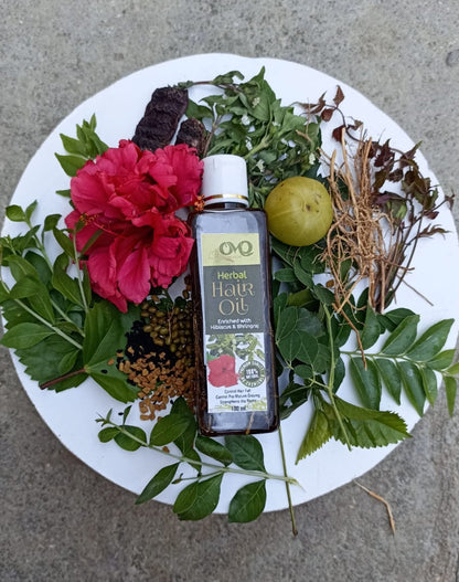 Herbal Hair Oil with natural ingredients 
