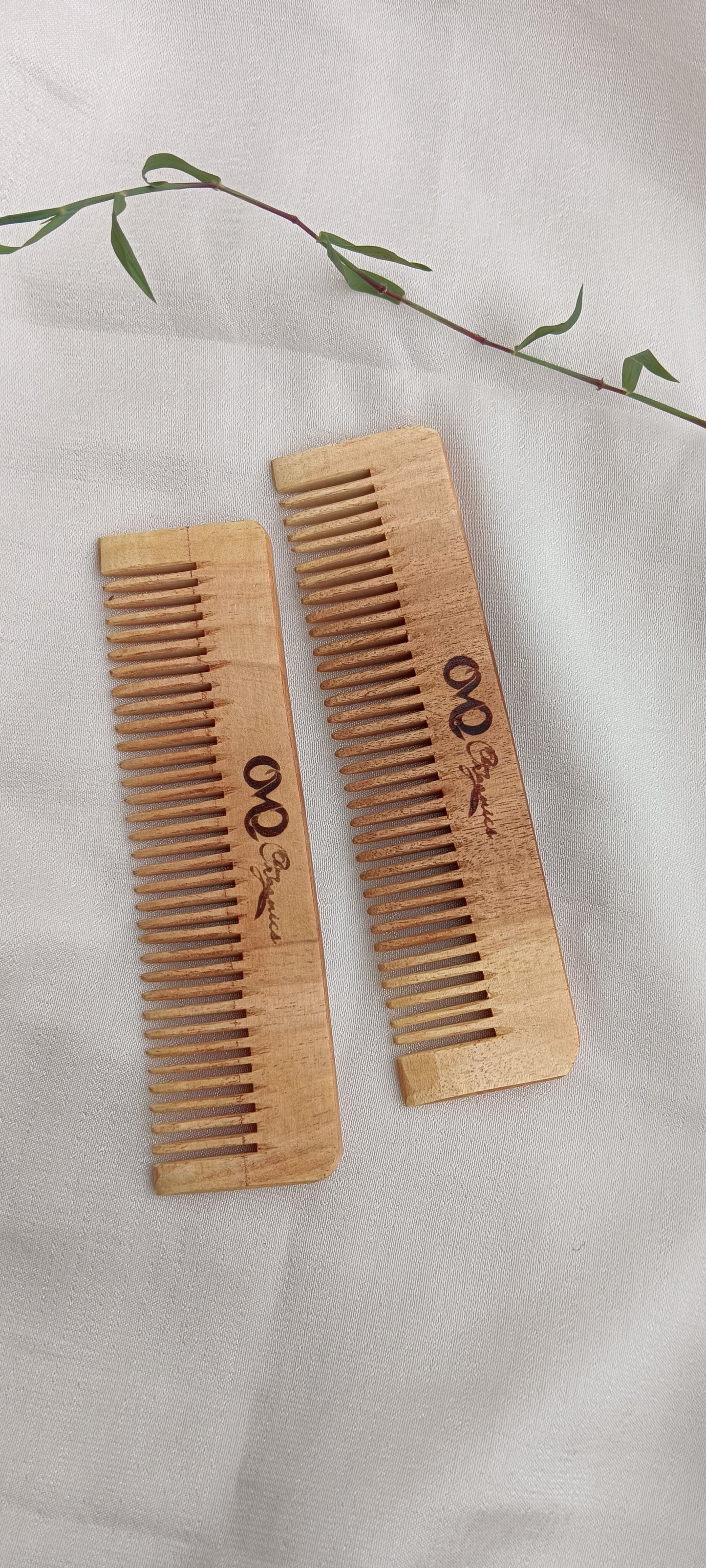 Neem Wood Comb with white background