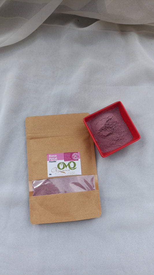 Rose Petals Powder with white background