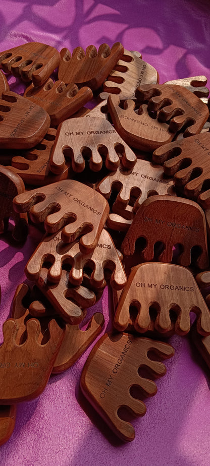 wooden scalp massager